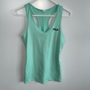 Fila Sport Mint Green Athletic Racerback Tank Size Medium